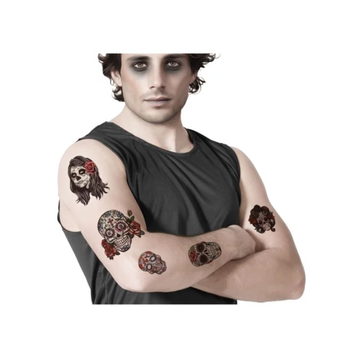 TATUAJES HALLOWEEN MULTICOLOR 79226