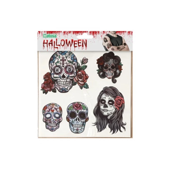 TATUAJES HALLOWEEN MULTICOLOR 79226