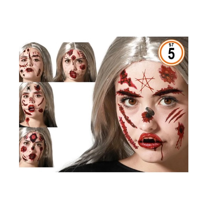 TATUAJES HALLOWEEN SANGRIENTO 5 ST 81431