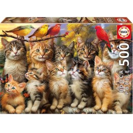 PUZZLE 500 GATITOS Y PAJAROS 20241