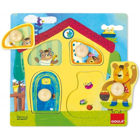 Goula- Casa Familia Osos Conjunto de Puzzles, Multicolor (53461)