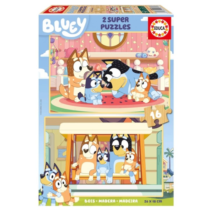 PUZZLE BLUEY MADERA 2X16 20347