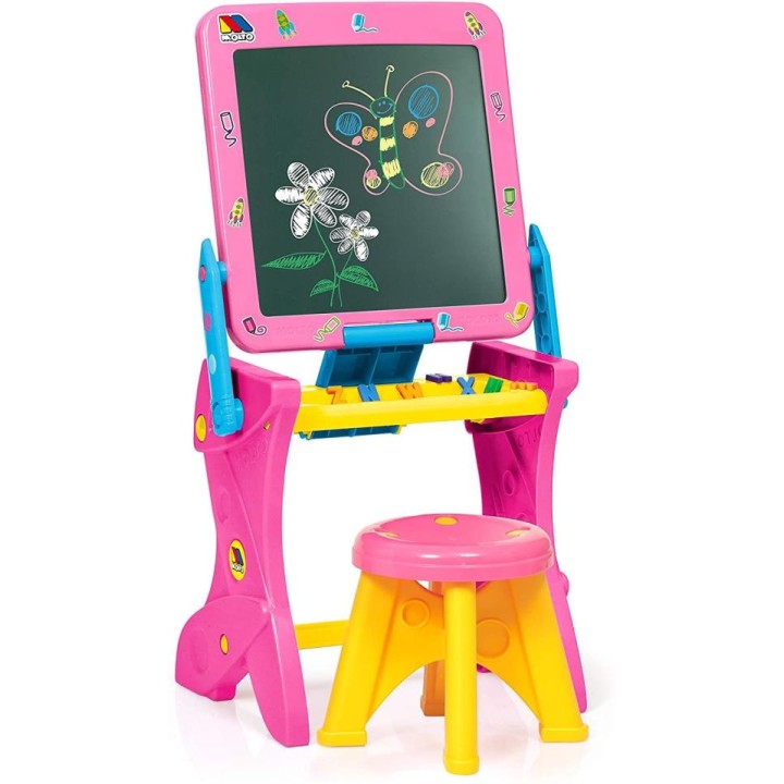 PUPITRE TIZAS TABURETE ROSA 11072