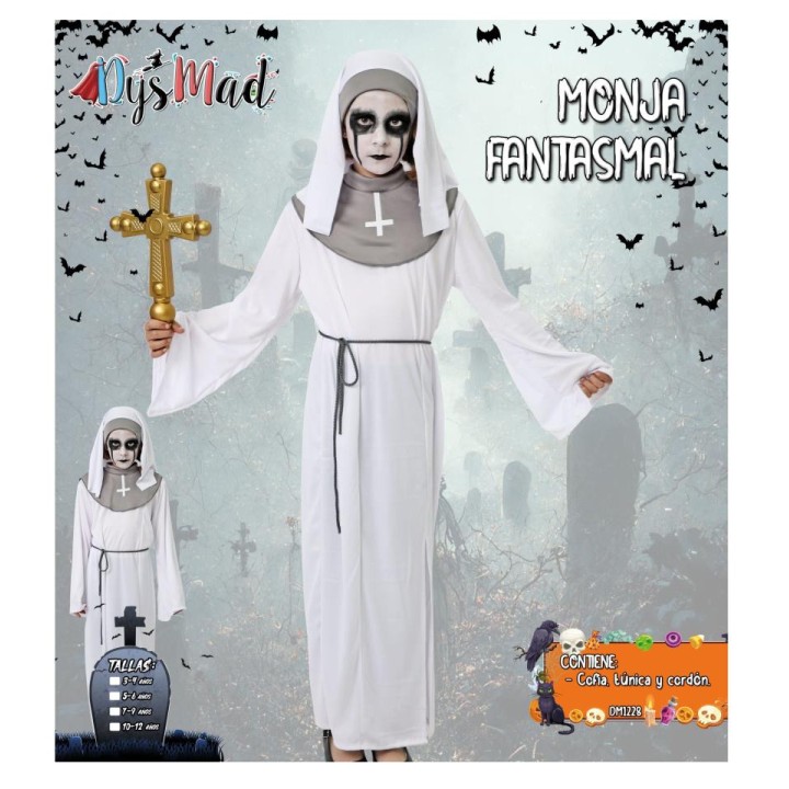 DISFRAZ MONJA FANTASMA TALLA ÚNICA
