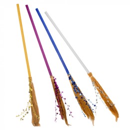 ESCOBA BRUJA LILA 110CM 7445000