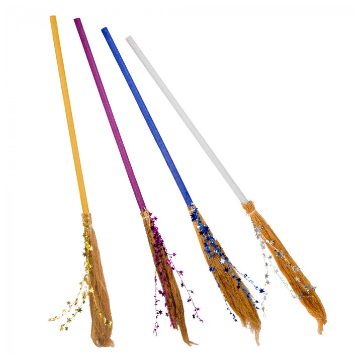 ESCOBA BRUJA LILA 110CM 7445000