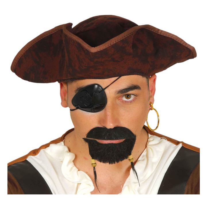 PARCHE Y PENDIENTES PIRATA 16124