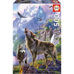 PUZZLE 500 LOBOS EN LAS ROCAS 19548
