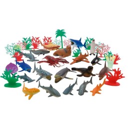 CUBO 40 PZAS ANIMALES MARINOS 23-689
