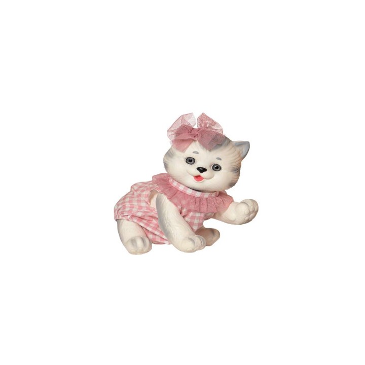 GATO BLANCO RAYAS GRISES 2652