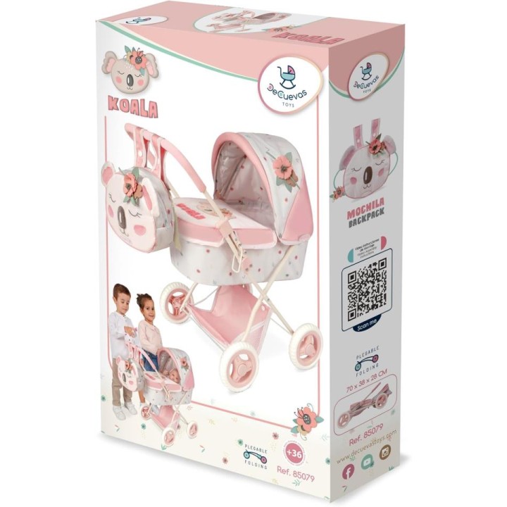 COCHE MUÑECA PLEGABLE CON MOCHILA KOALA 85079