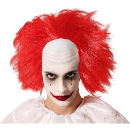 PELUCA CALVA PAYASO ROJO 64623