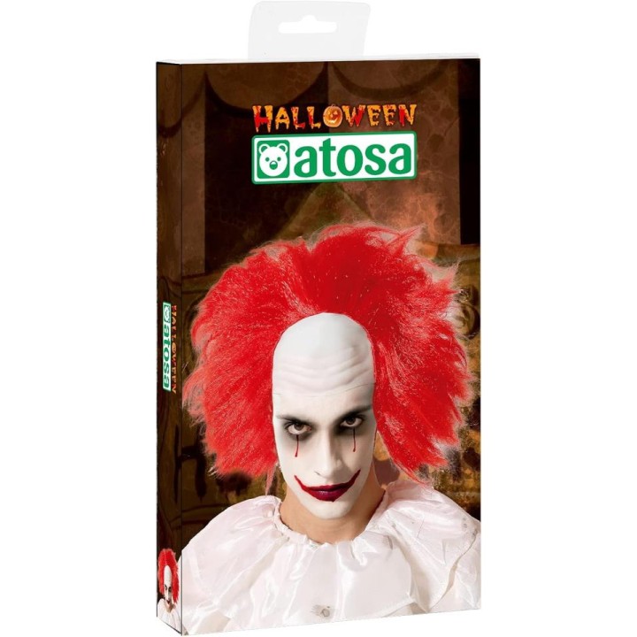 PELUCA CALVA PAYASO ROJO 64623