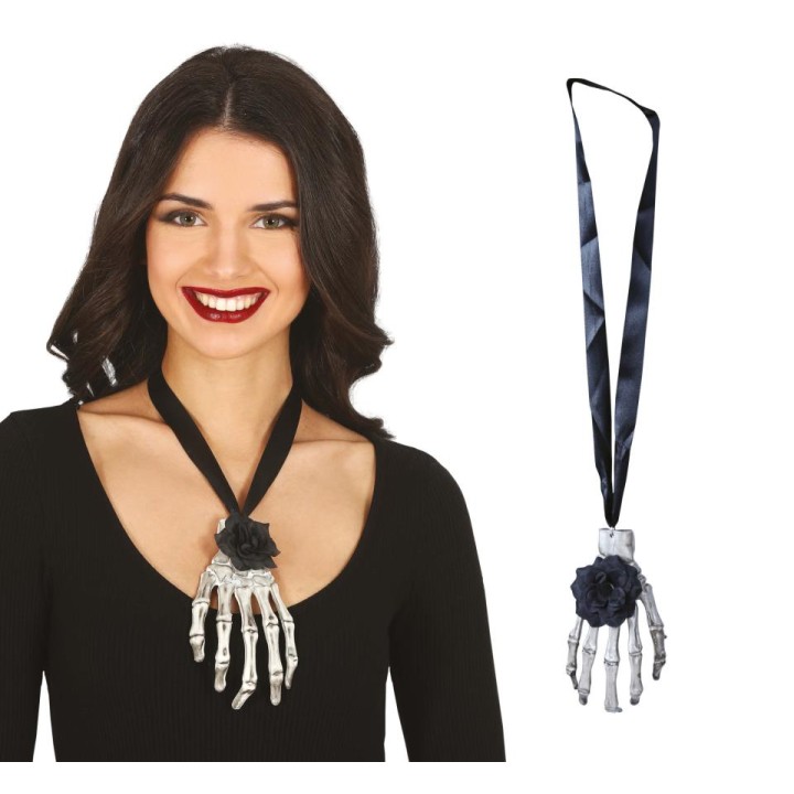 COLLAR MANO ESQUELETO 24337