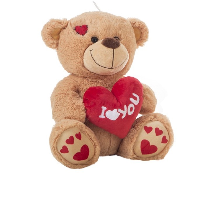OSO CORAZON HUELLAS 35CM 18262