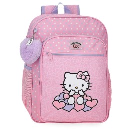 MOCHILA ADAP.38CM.HELLO KITTY HEARTS & D