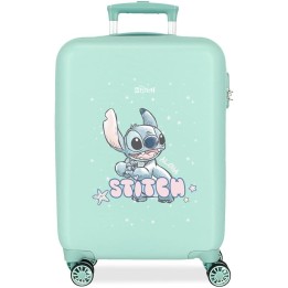 TROLLEY ABS 55CM.4R. LOVELY STITCH TURQU