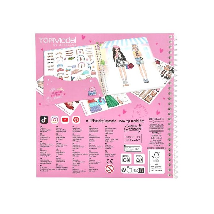 TOPMODEL DRESS ME UP STICKERBOOK SHOPPING TOUR