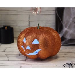 CALABAZA 17CM LUZ NARANJA 62738